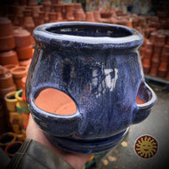 Jar with Pockets, Blue Glaze