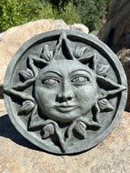 Wall Decoration | Radiant Sun Plaque, Concrete, Stained