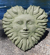 Wall Decoration | Heart Sun Plaque, Concrete, Stained