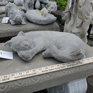 Statue, Animal, Cat | Sleeping Cat Statue, Natural Concrete, Large