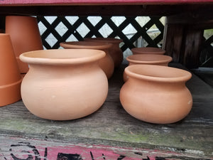 Terra Cotta Planter, Italian | Style Wash Pot, Round (6", 8" & 10")