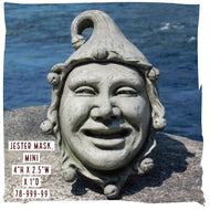 Wall Decoration | Jester Mask, Concrete (Two Sizes)