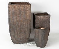 Planter, Glazed | Arabian Square Planter (Three Sizes) (Local Pickup or Freight Only)