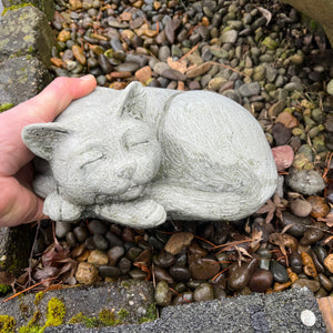 Statuary, Animal | Sleeping Cat Statue, Stained