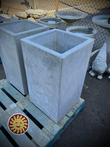 Planter, Concrete | Tall Square Planter (Two Sizes: 18" tall & 24" tall) (Local Pickup Only)