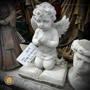 Angel Kneeling on Book Statue