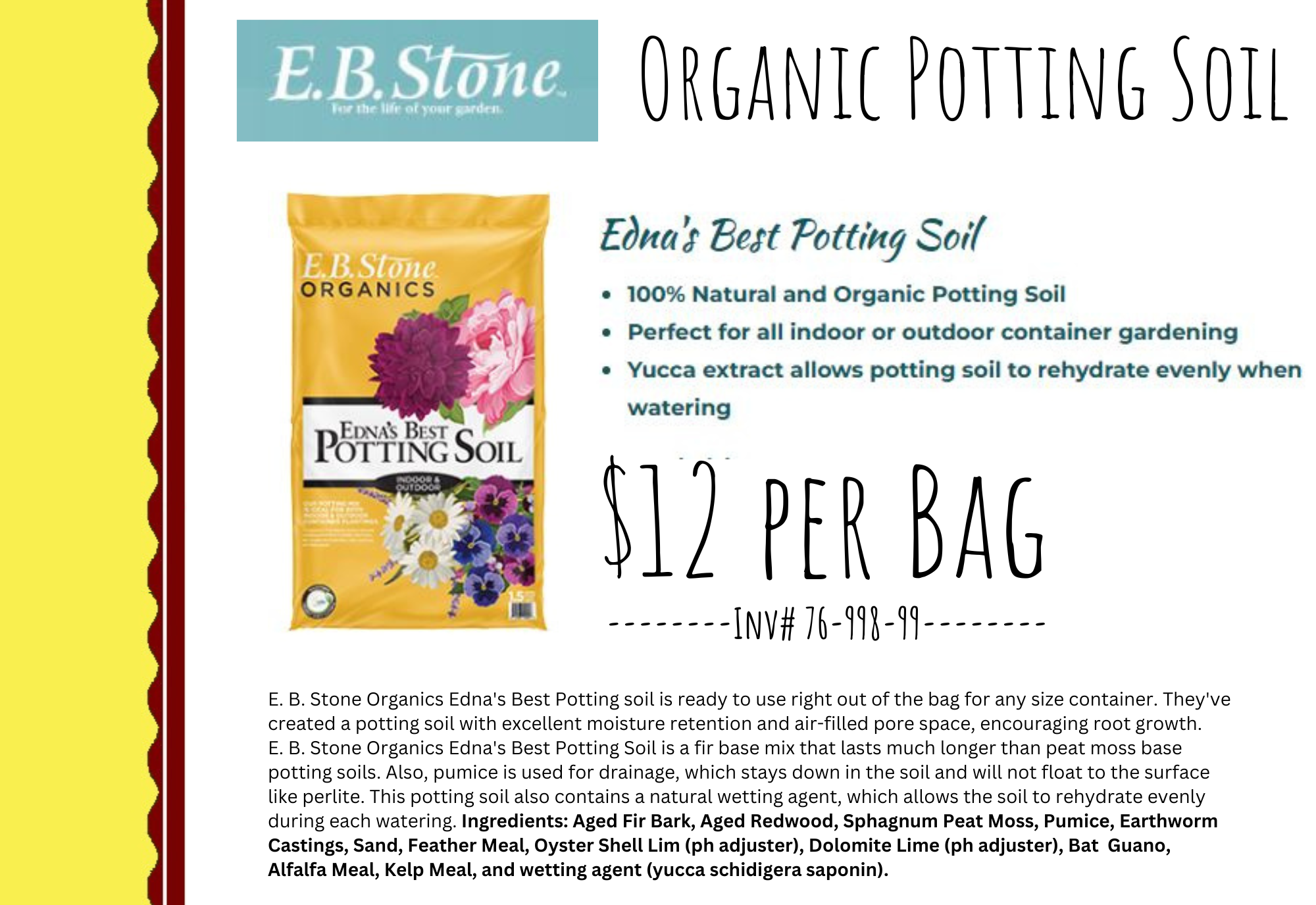 eb stone cactus soil Organic Potting Soil. E.B. Stone – Little Baja Home & Garden Decor