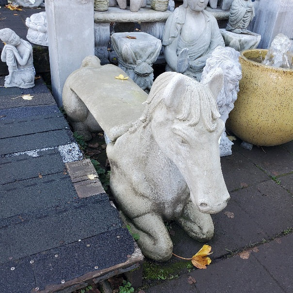 Concrete Horse Bench