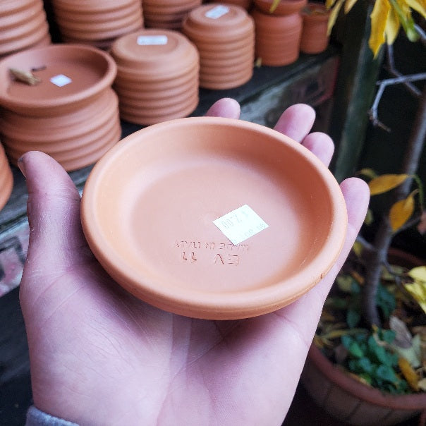 plant pot plates Terra Cotta Saucers, Italian (2”