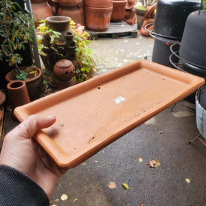 rectangular planter with saucer Terra Cotta Saucer, Italian