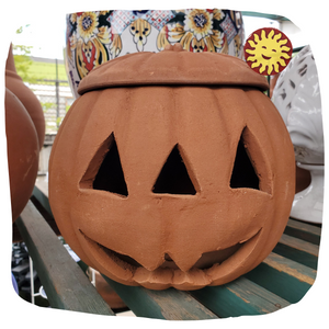 Jack O' Lantern, Two-Piece, Medium Natural terra cotta