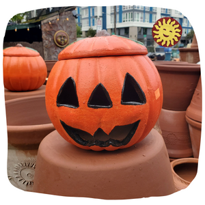Terra Cotta | Jack O' Lantern Pumpkins, Two-Piece (Natural or Painted)