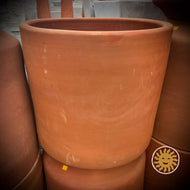 20" Large Terra Cotta Cylinder Pot Plain