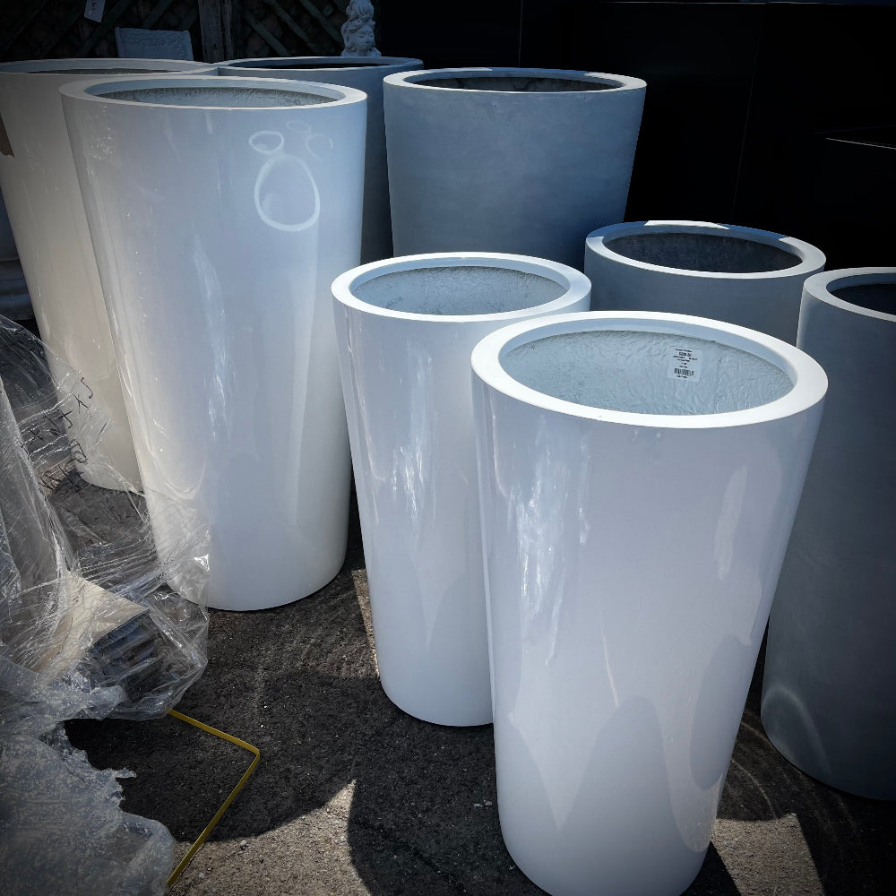 Lightweight Planters, Tall Round Tapered