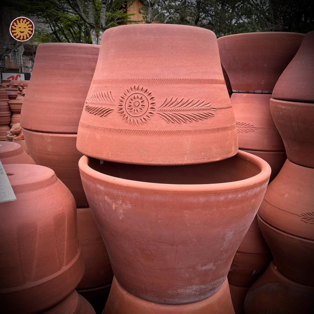 Large Terra Cotta Cone Pots, Modern