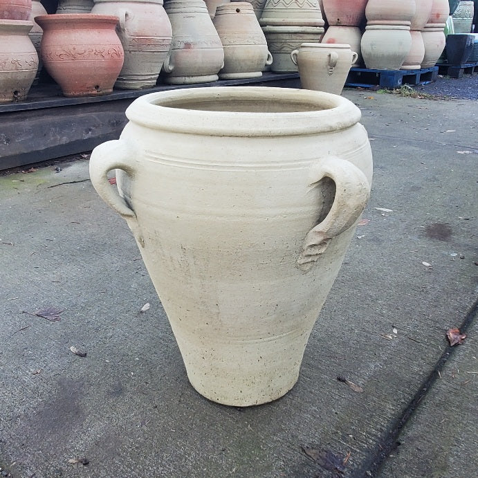 Tunisian White Clay Planter | Tall Jar, 16