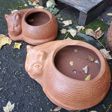 Terra Cotta Planter | Sleeping Cat Pots (Three Sizes)