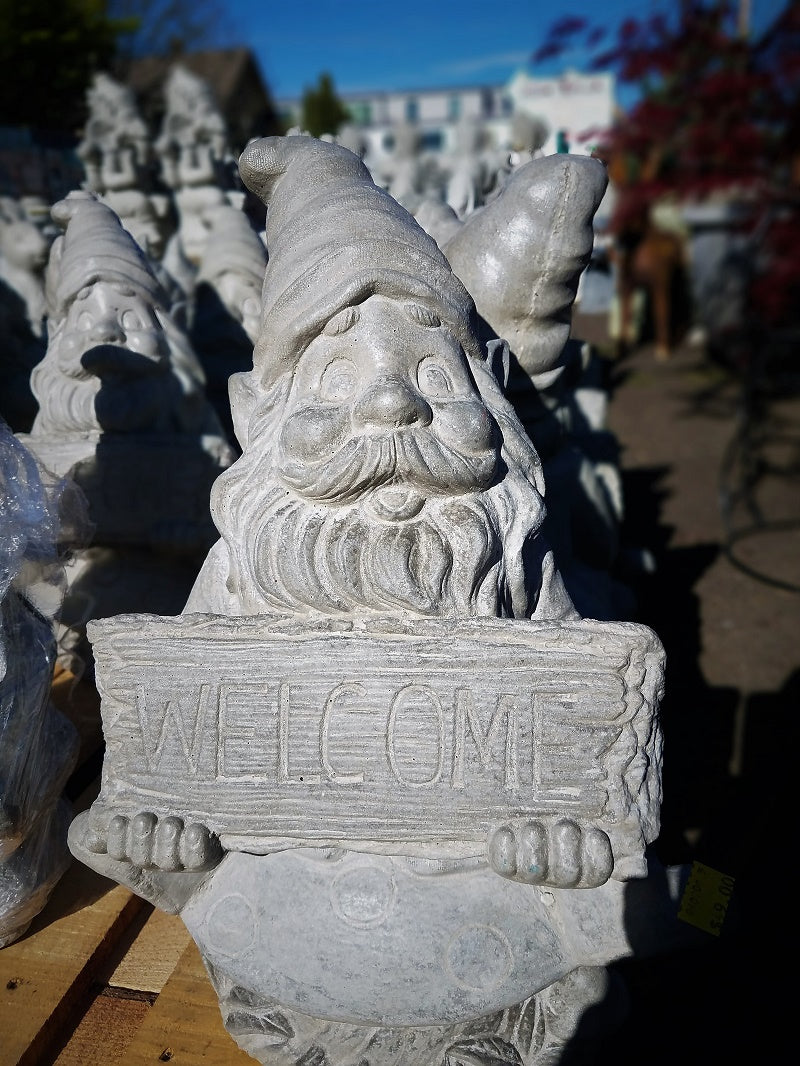 Statue, Gnome | Welcome Gnome, Concrete Statue