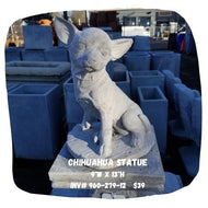 Statuary, Animal | Chihuahua Dog Statue, Medium (Natural or Painted)