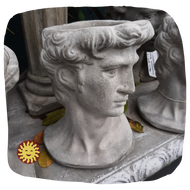 Planter, Concrete | Greek Statue David Head Planter