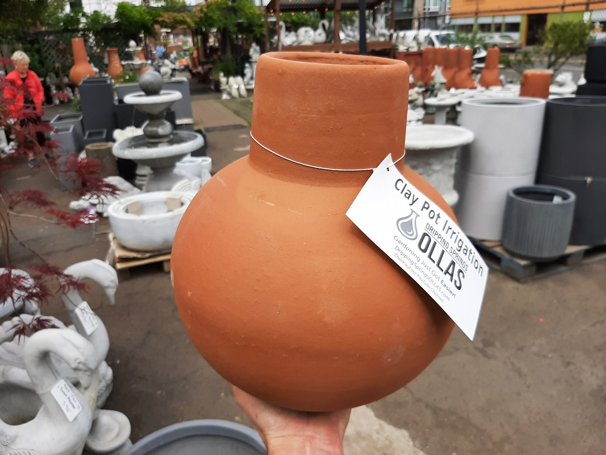 clay pots for watering plants Terra Cotta Garden Ollas (Three Sizes)