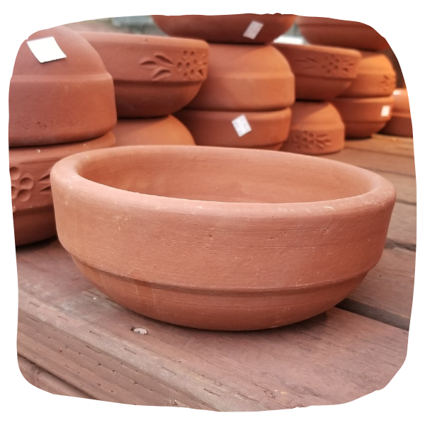 Terra Cotta Planter, Mini Low Bowl 8