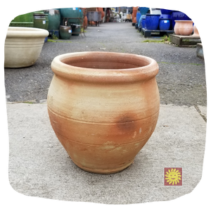 Tunisian White Clay Planter | Caspo Greca Jar (Two Sizes: 10" & 12")