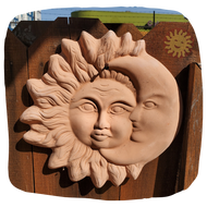 Sunface | Tunisian, Sun & Moon Eclipse, 12"