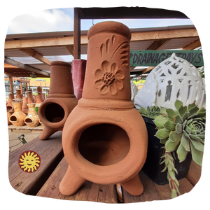 Mini Chiminea, Flower, 11"