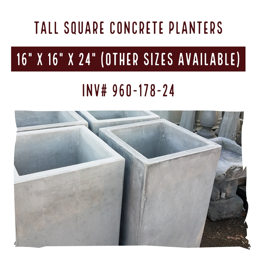 24 inch planter pots Planter, Concrete